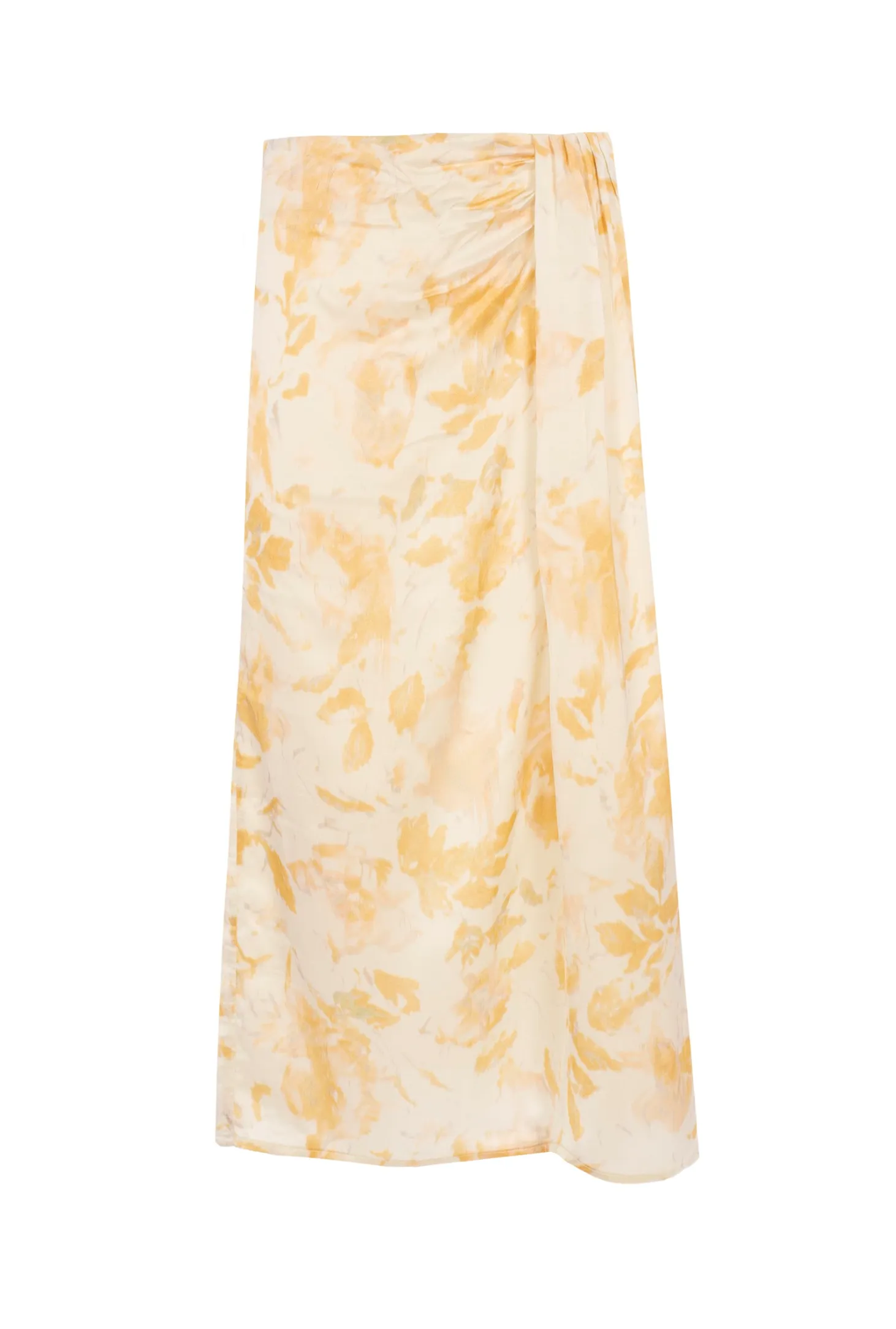 ecovero drape skirt - yellow print