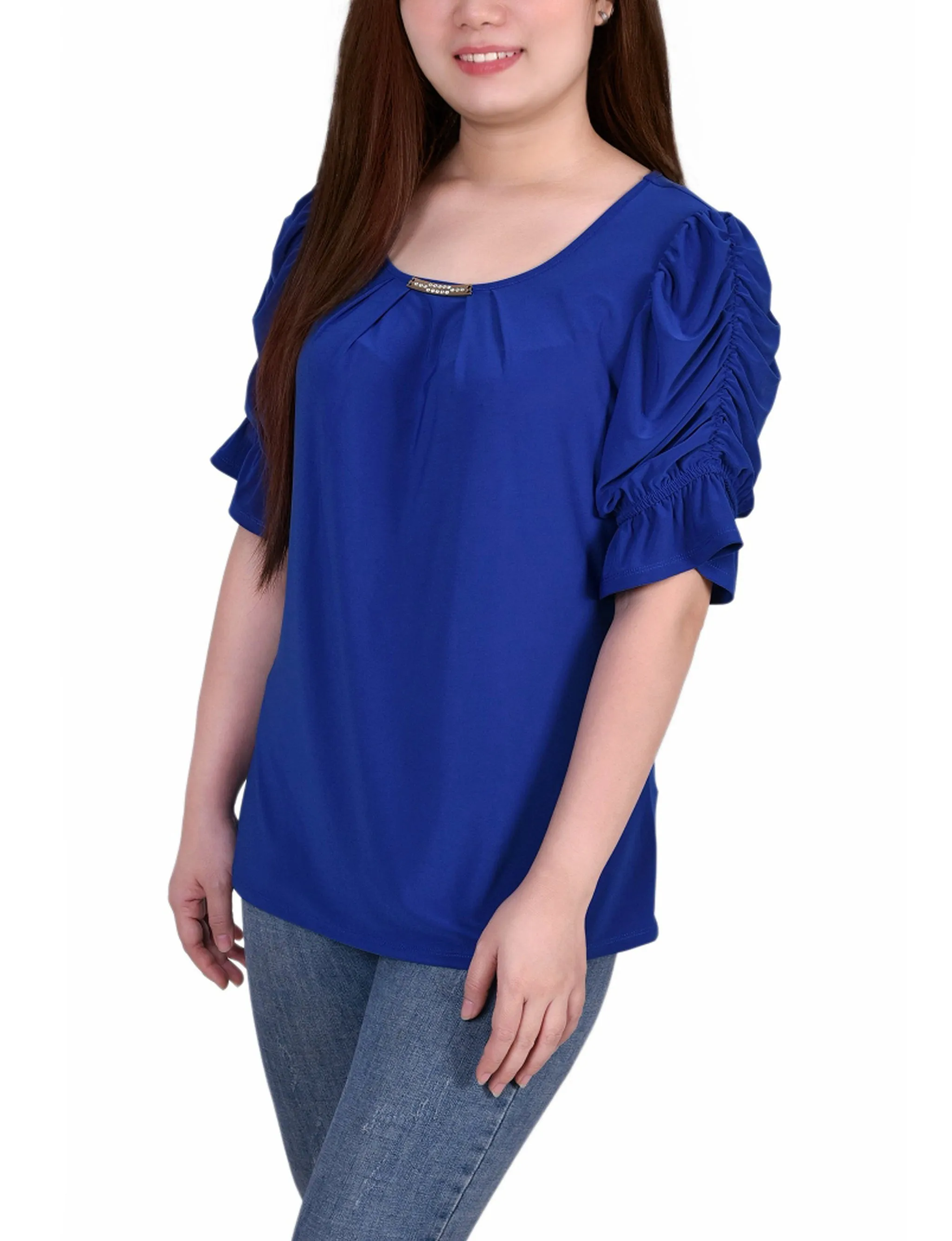 Elbow Cuffed Sleeve Hardware Top