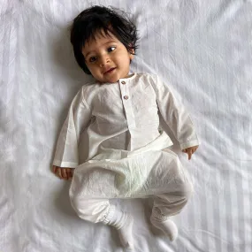 Essential White Kurta with Pants