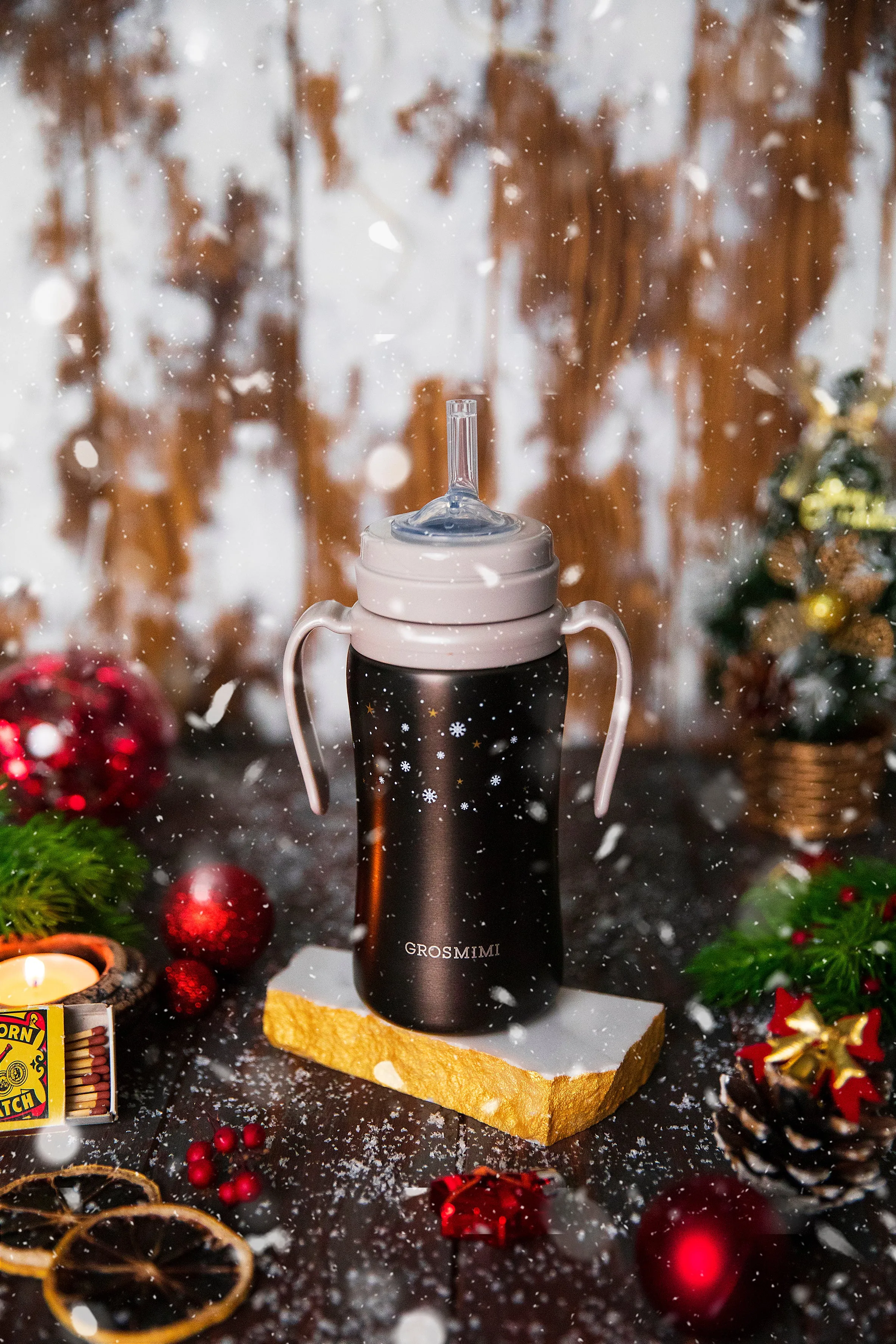 (Final Sale) Winter Edition Stainless Steel Straw Cup 300mL (10 Months )