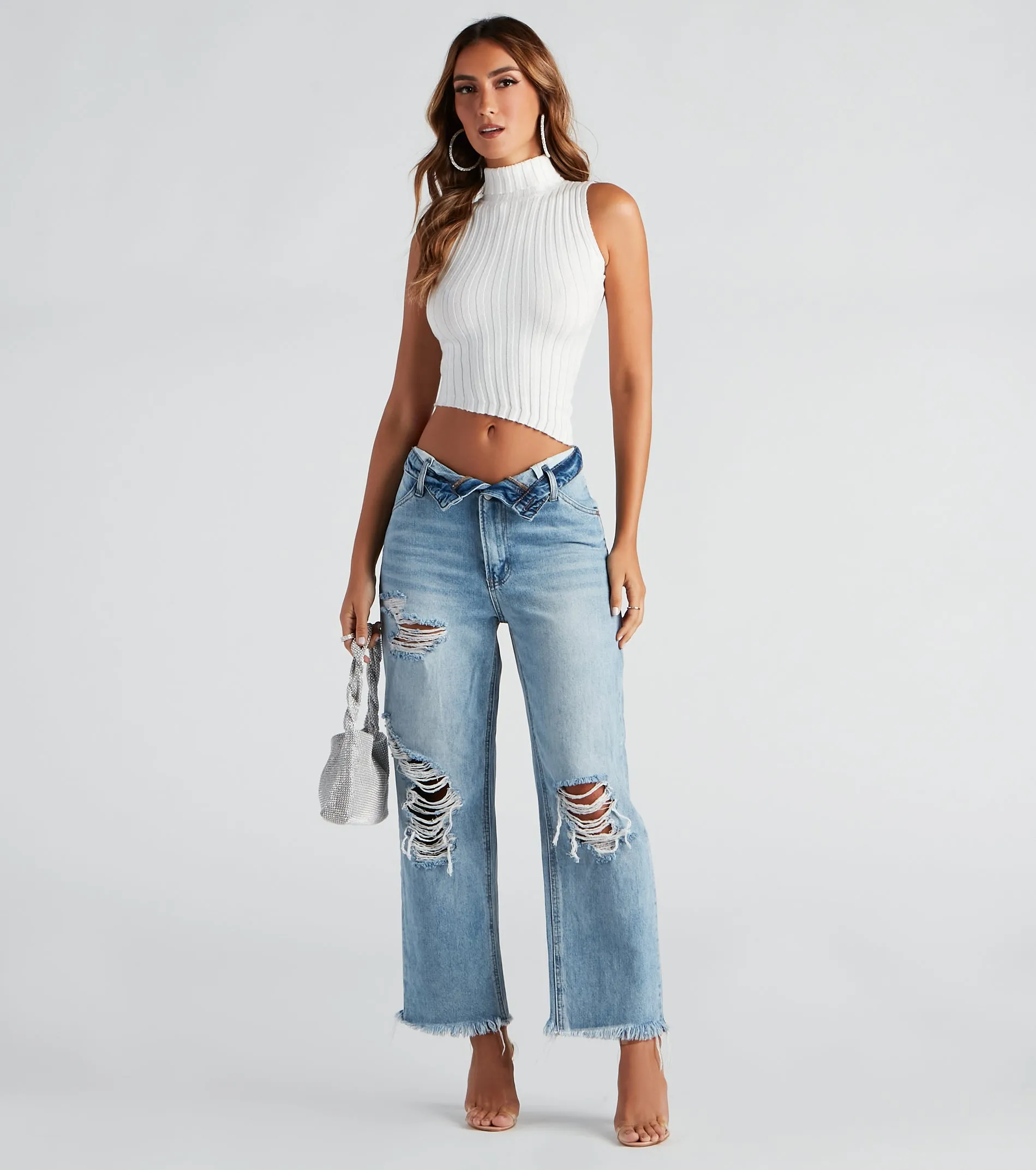 Flip The Switch Low-Rise Straight Leg Denim Jeans