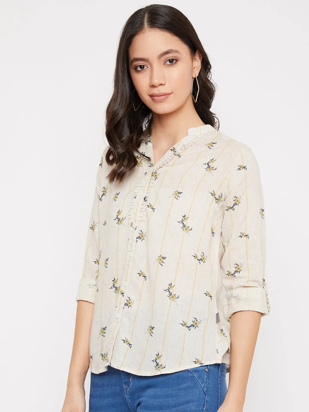 Floral Slim Fit Full Sleeves