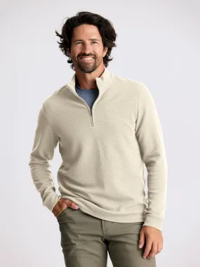 Free Fly Men's Waffle Quarter Zip - SANDSTONE