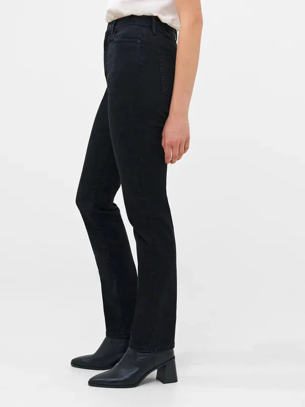 French Connection Stretch Denim Cigarette Fit High Waisted Jeans-Black-74QZE