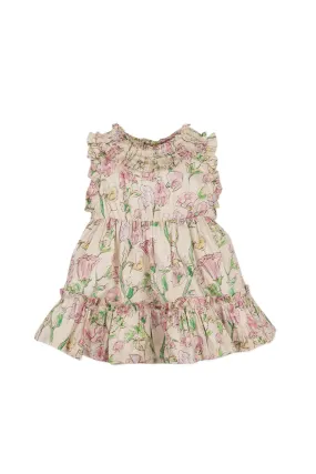 Gingersnaps Floral Print Dress With Smocking