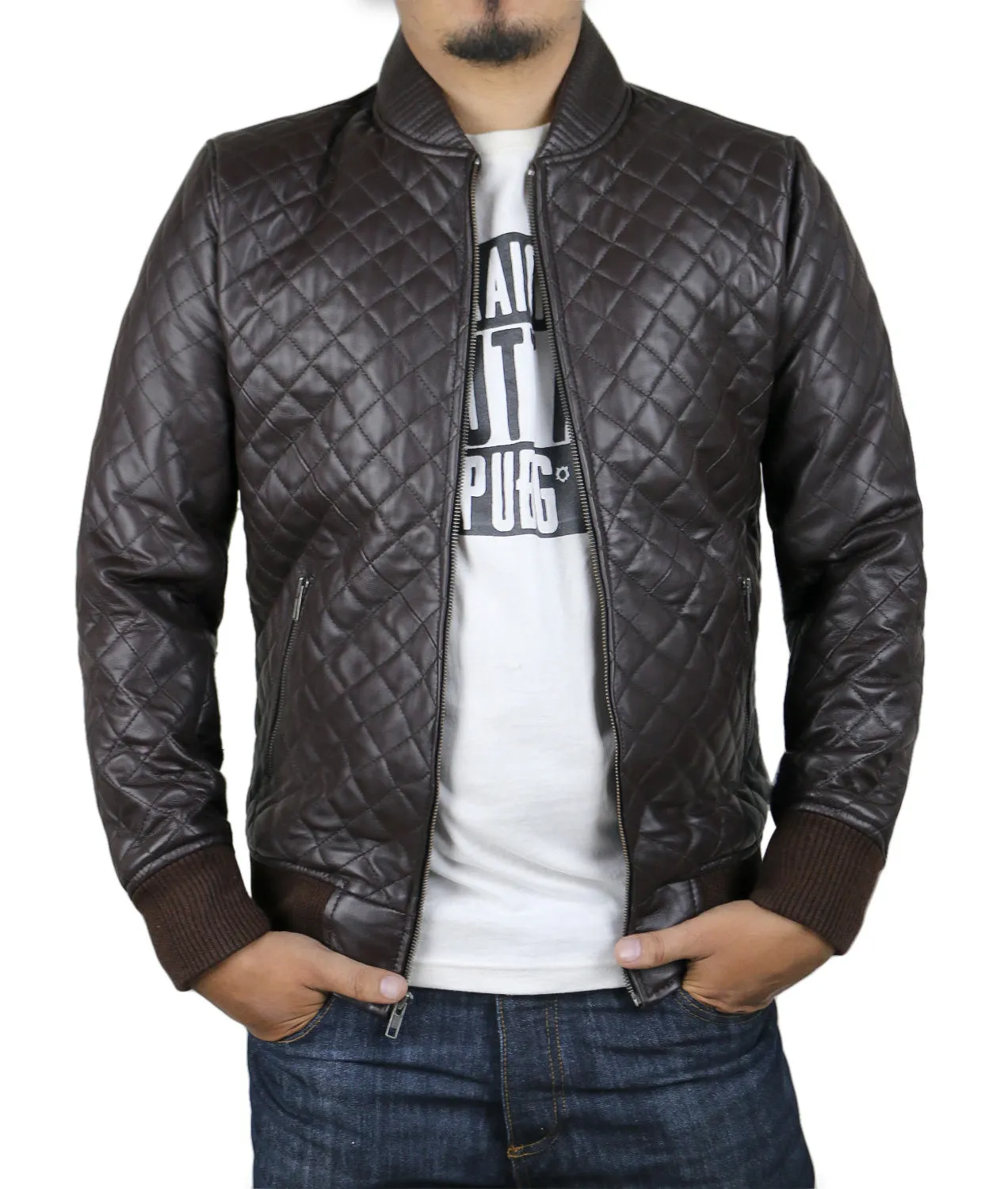 Glimmerix Green Bomber Leather Jacket