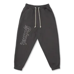 GOTHIC OUTLINE EMBROIDERY OVERSIZED SWEATPANTS