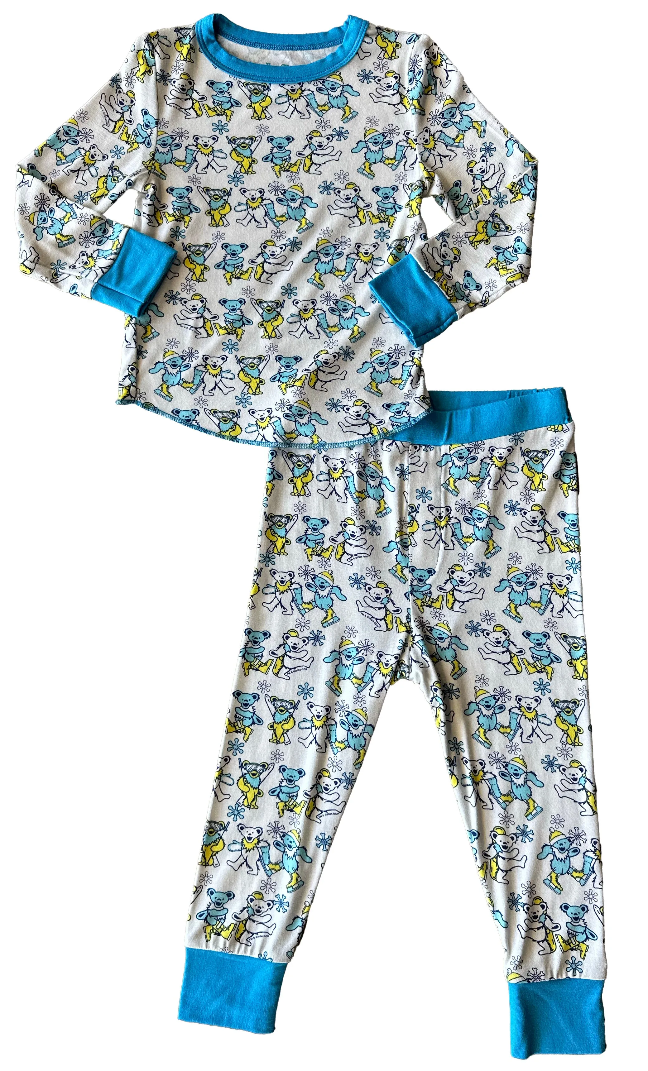 Grateful Dead Blue Snow Bears Bamboo Thermal Set