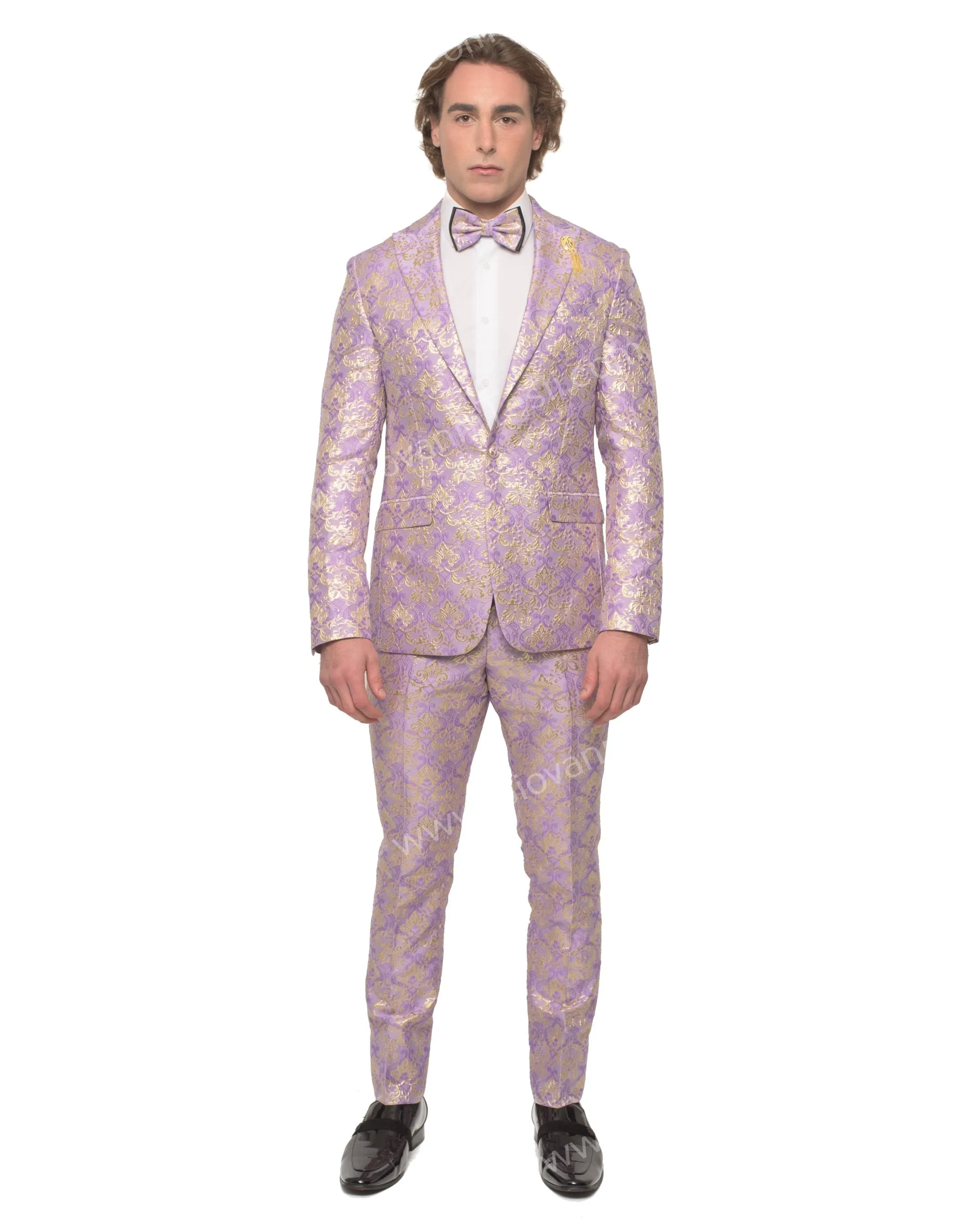 GT1P-1761 Lavendar Floral Tuxedo w/ Mask