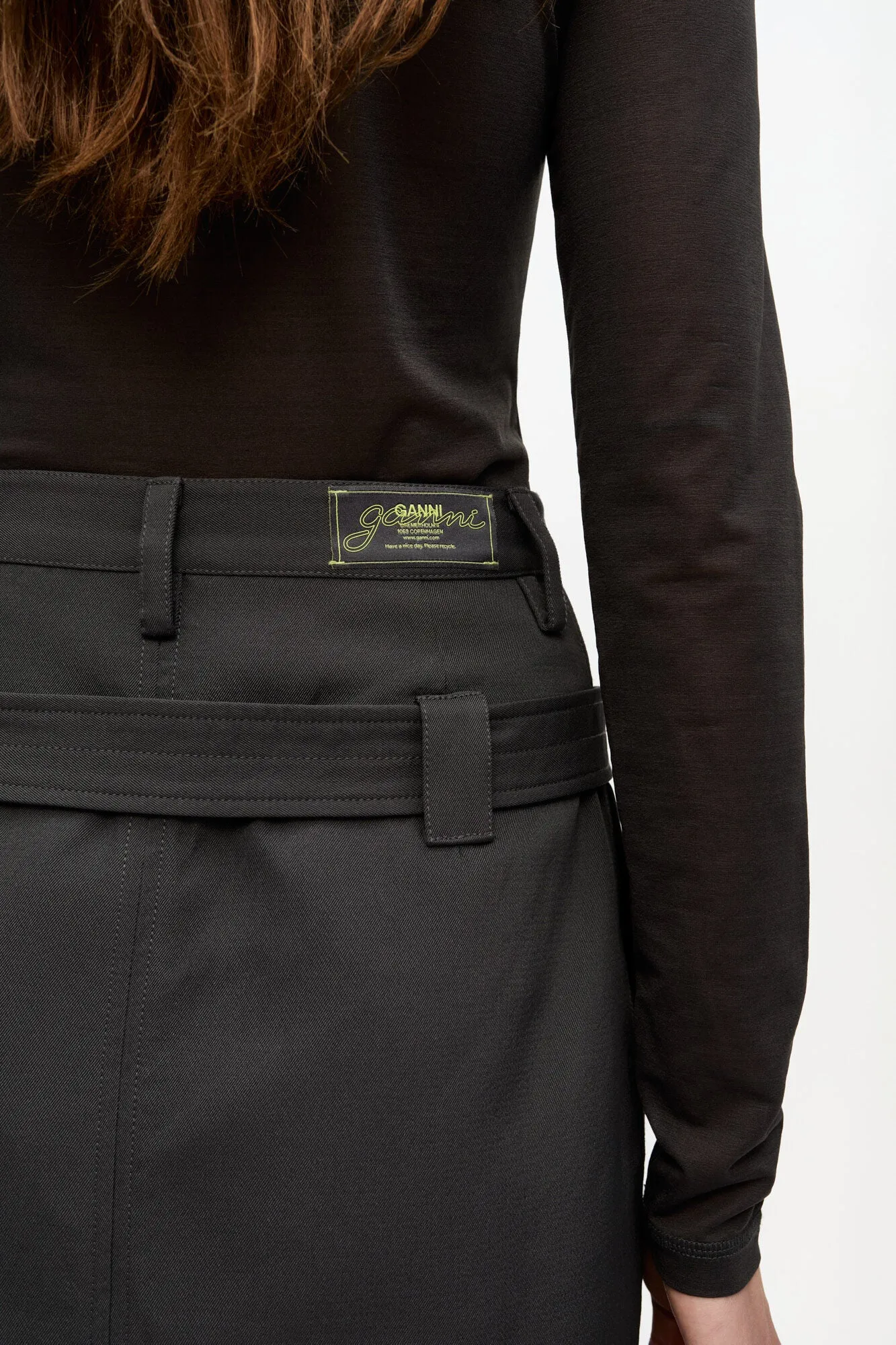 Heavy Twill Midi Skirt