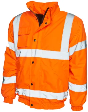 Hi Vis Bomber Jacket | Orange