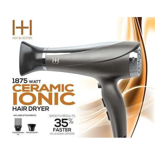 Hot & Hotter Ceramic Ionic 1875 Hair Dryer