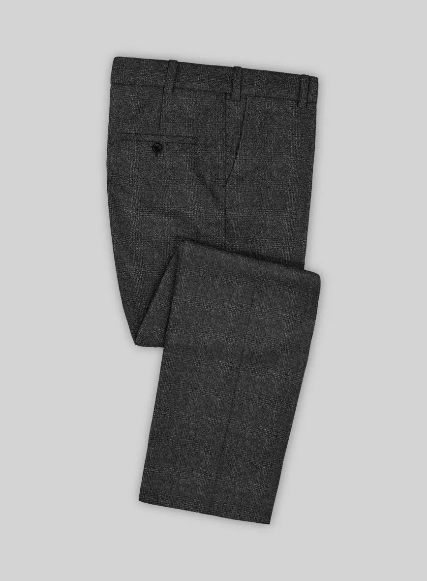 Italian Afaola Charcoal Wool Pants