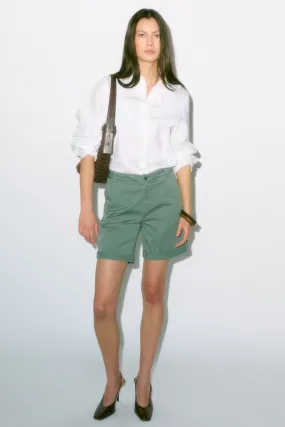 IVY-Karmey Chino Shorts - Dusty Steel Green