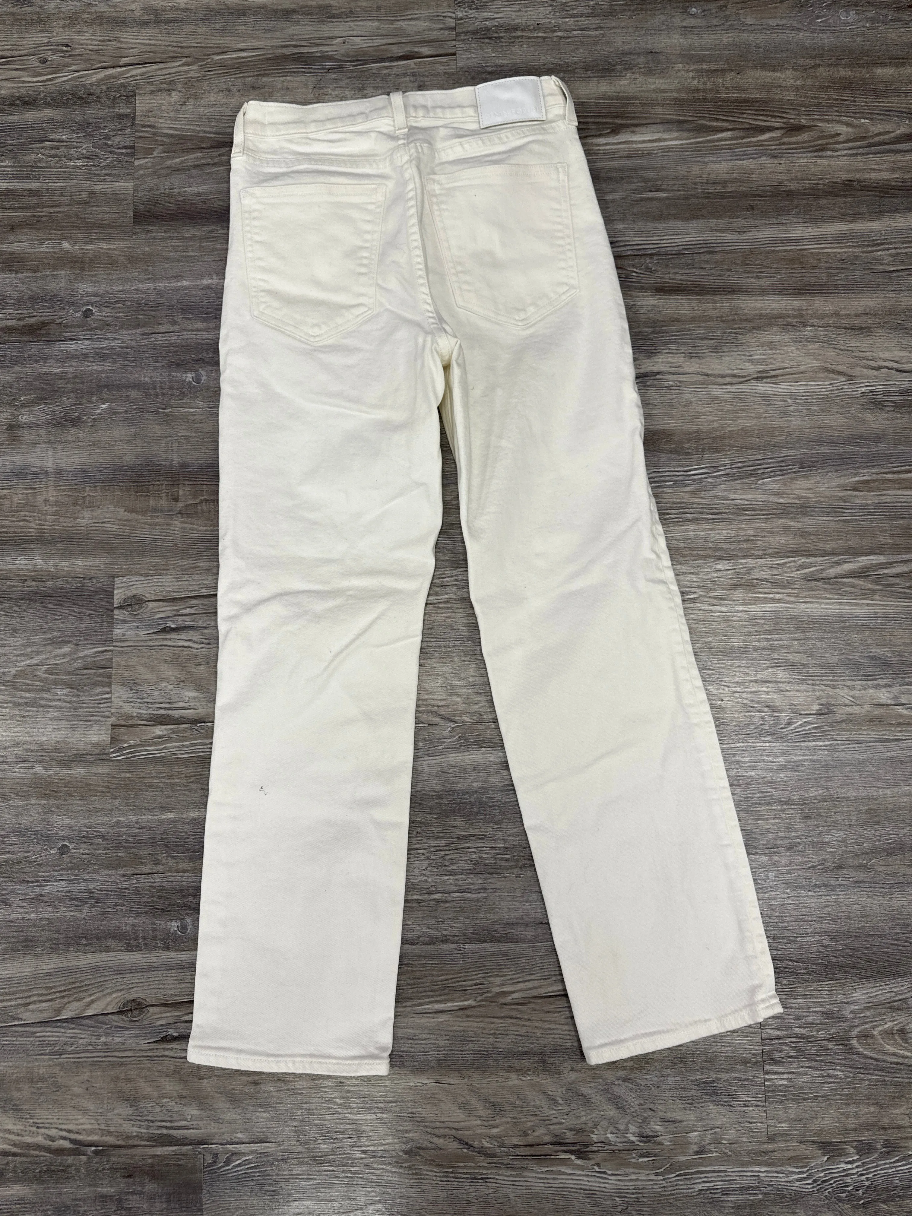 Jeans Straight By Denim Forum In White Denim, Size: 2