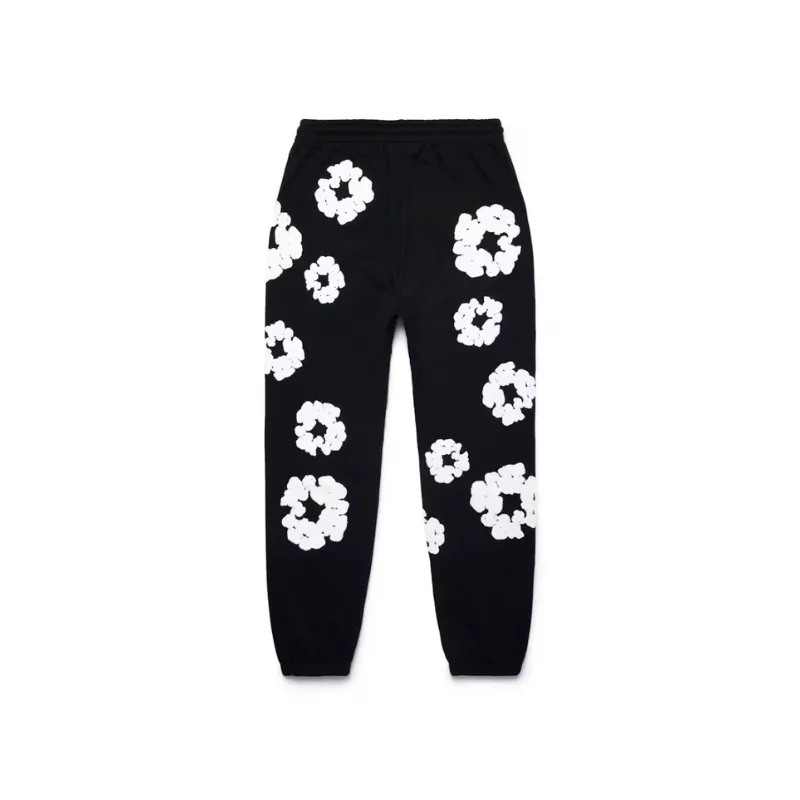 Joggers Cotton Wreath Black | Denim Tears