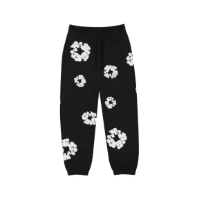 Joggers Cotton Wreath Black | Denim Tears