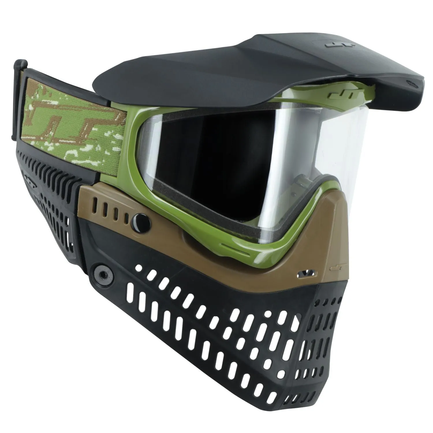 JT Spectra Proflex Special Edition Paintball Goggle - Olive/Gold w/ Clear Thermal Lens