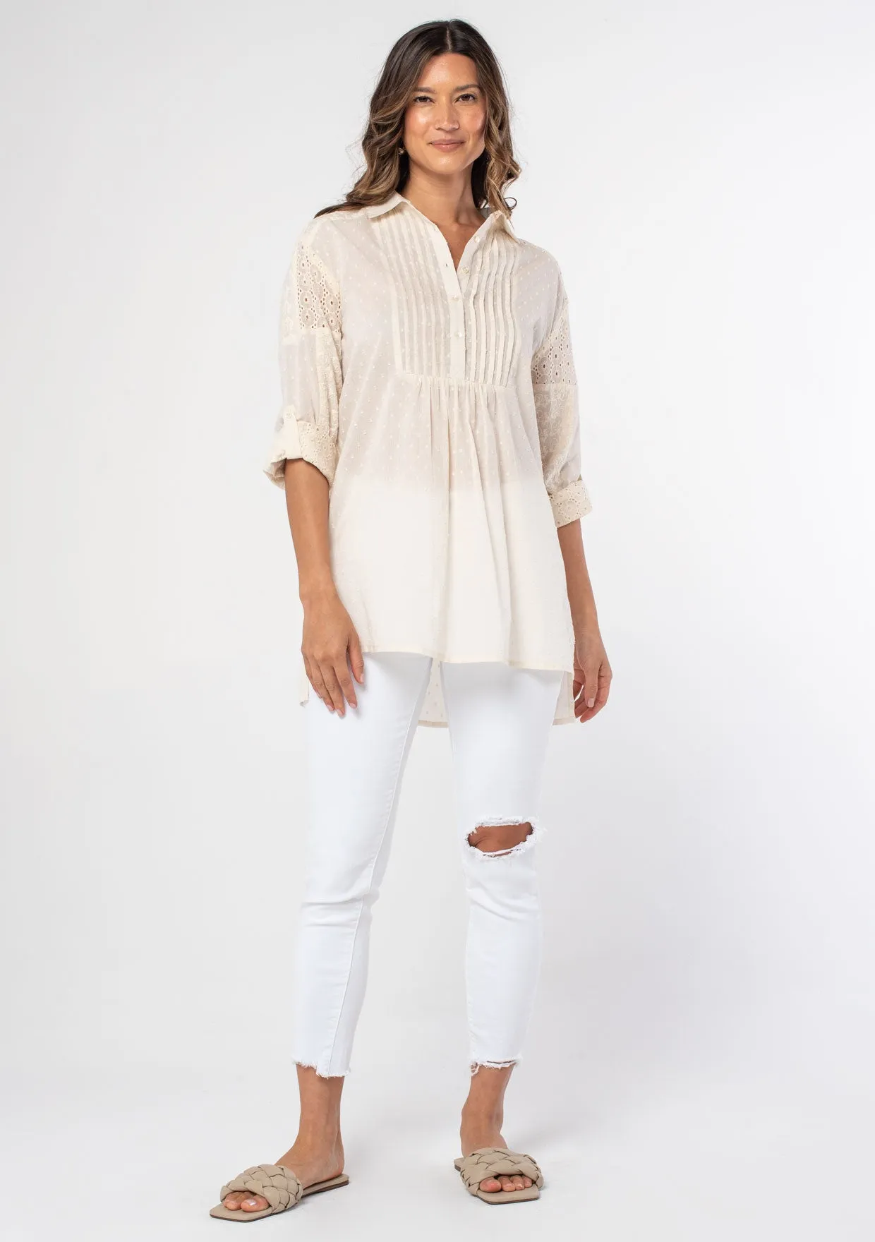 June Embroidered Tunic Shirt