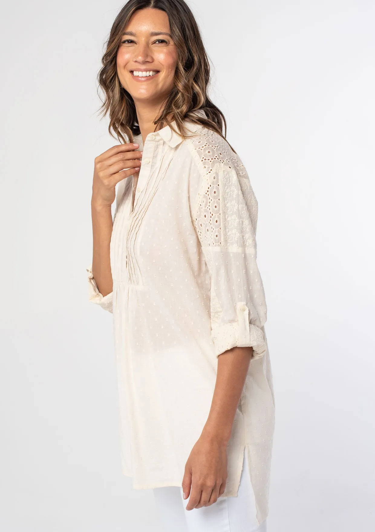 June Embroidered Tunic Shirt