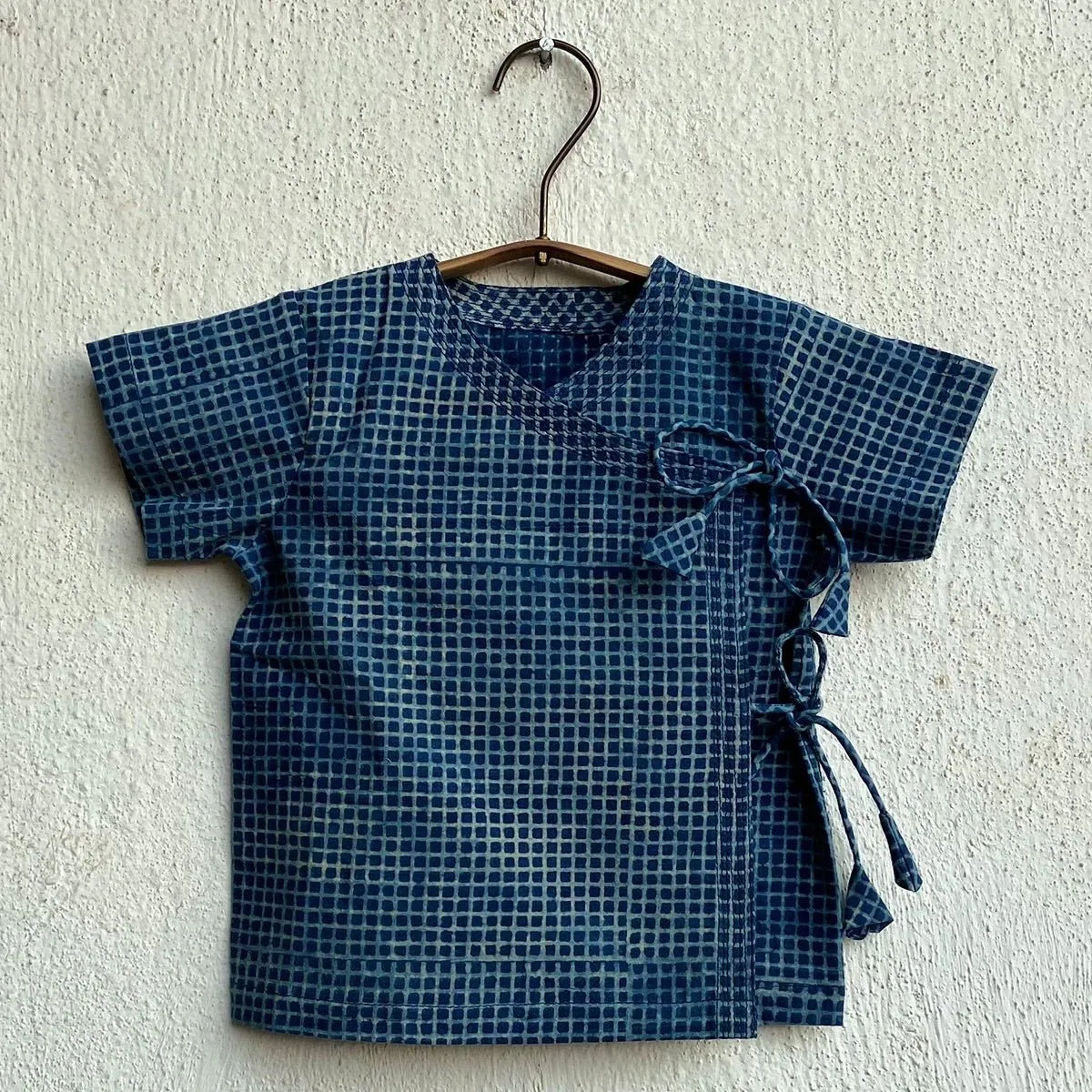 Kids Unisex Organic Cotton Check Angarakha and Raidana Pants