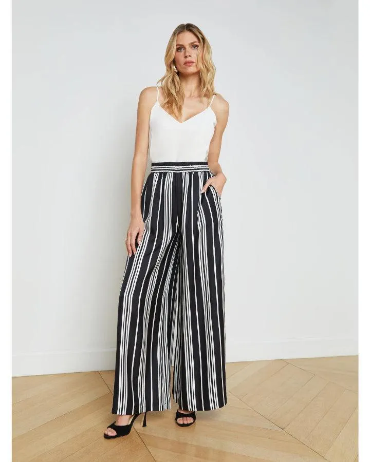 L'Agence Lillian Wide Leg Stripe Pant