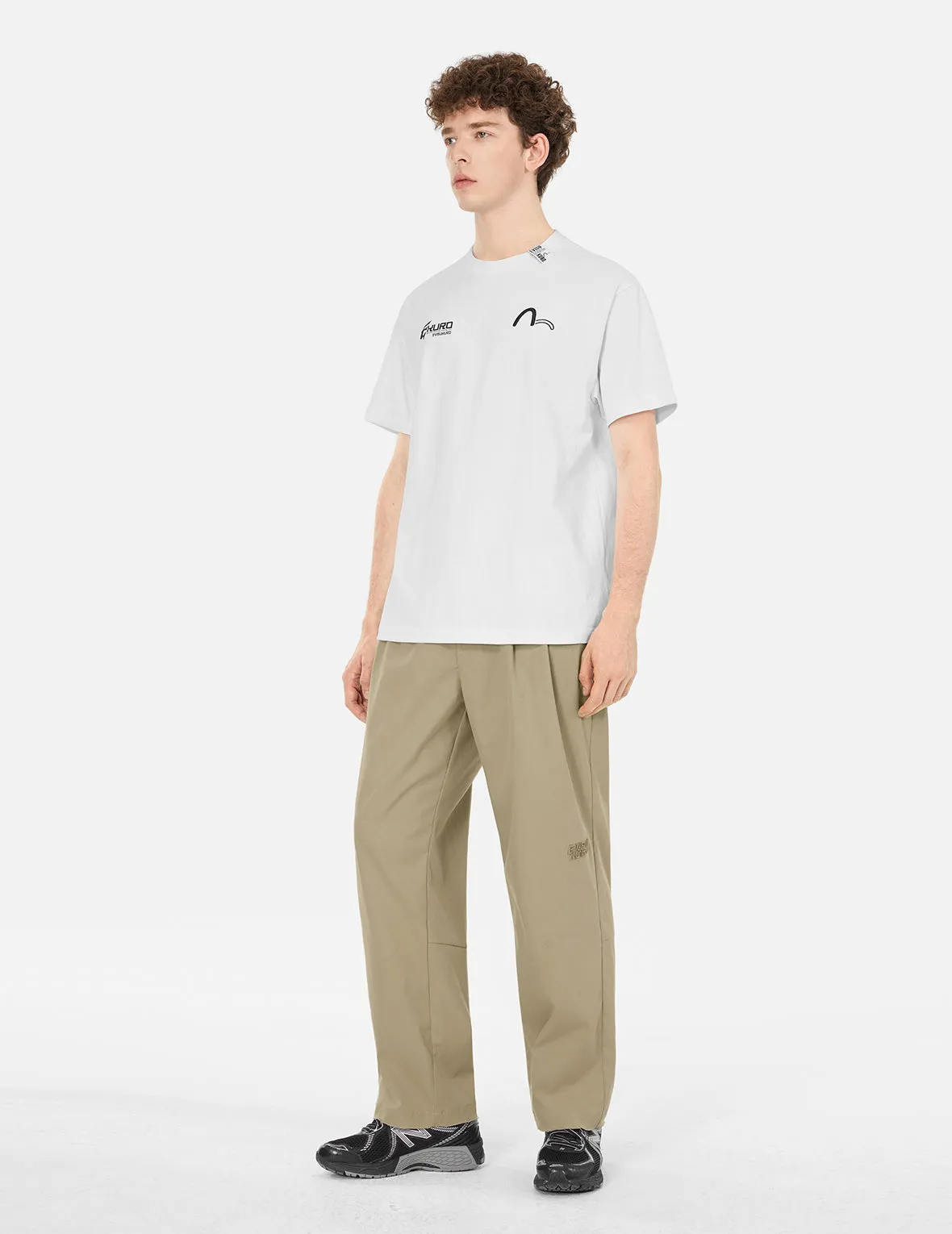 Logo Embroidery Relax Fit Chino Pants