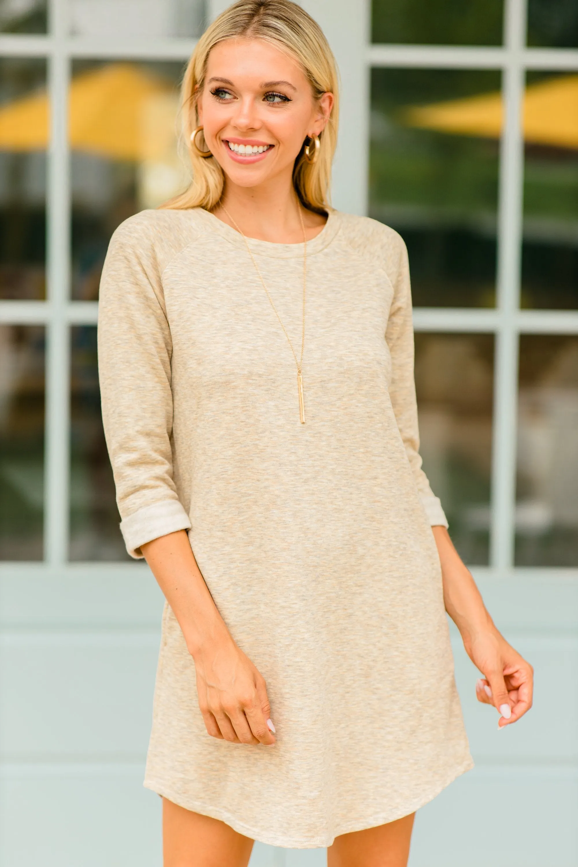 Love Of Leisure Oatmeal Brown Tunic