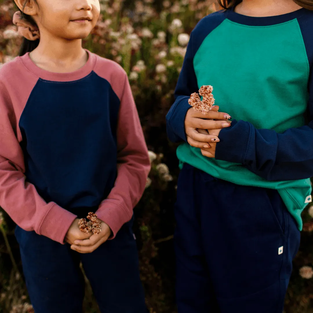 Matching Cozy Sets - Navy & Rose