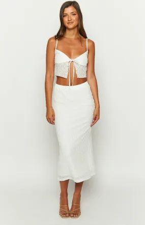 McKay White Midi Skirt