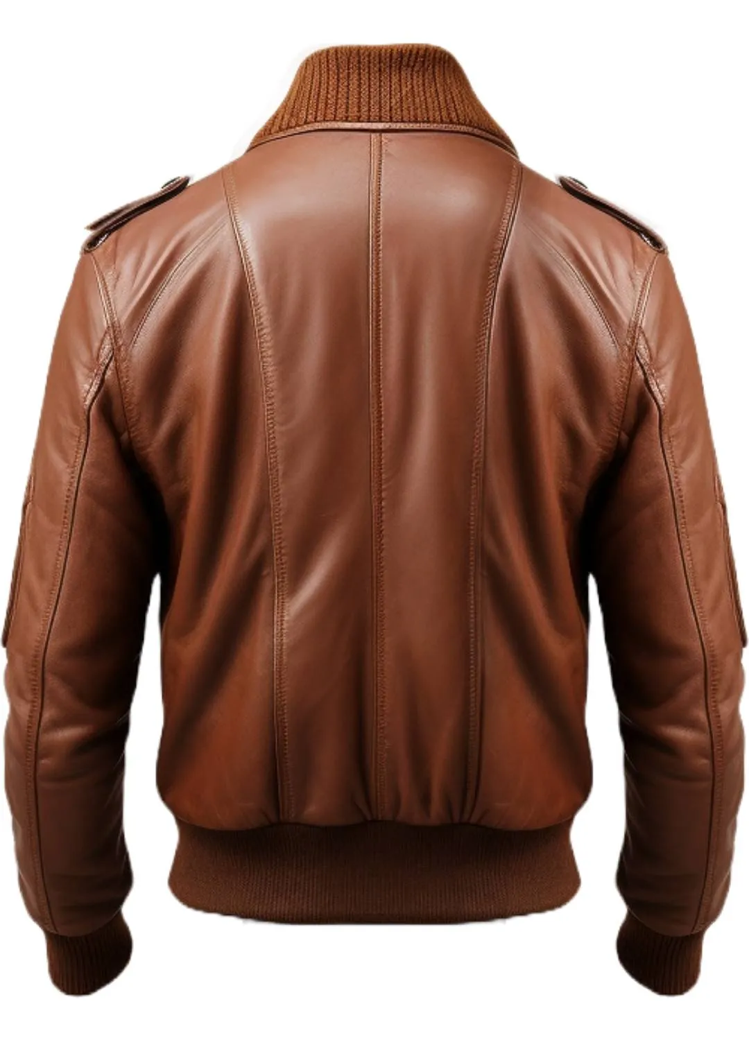 Men Aviator Brown Leather Jacket - Men Leather Jacket Brown