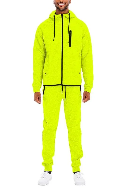 Mens Full Zipper Front Sweatpants and Jacket Outfit