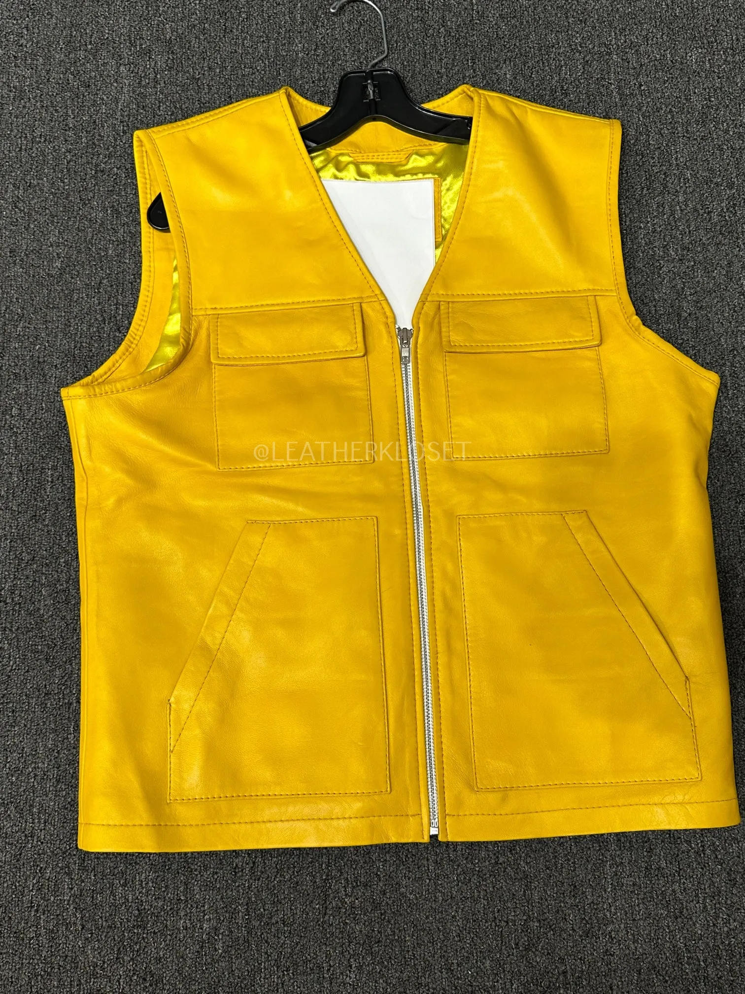 Men's Leather Brooklyn Vest [Slim-Cut]