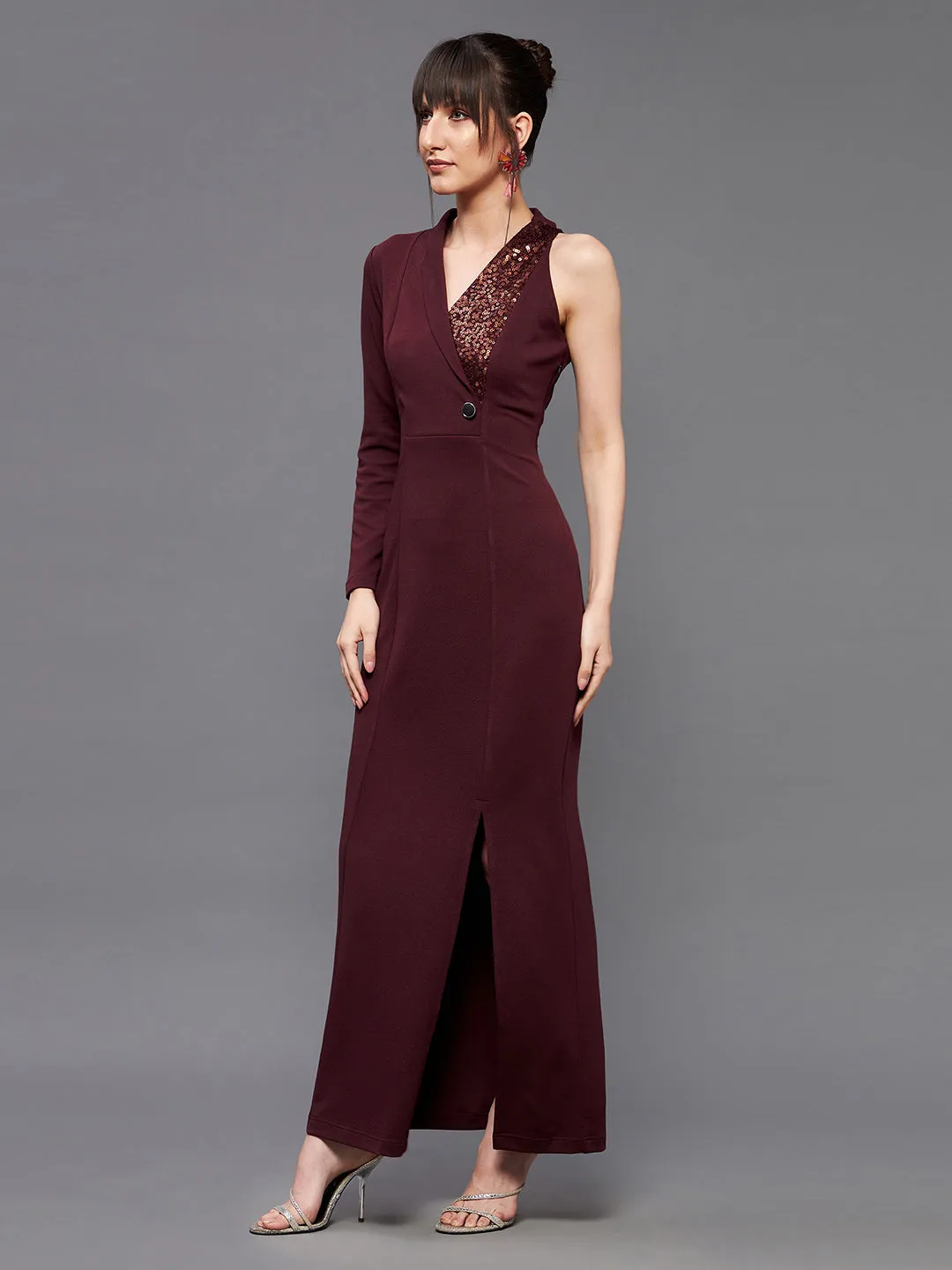 Midnight Elegance One-Shoulder Dress