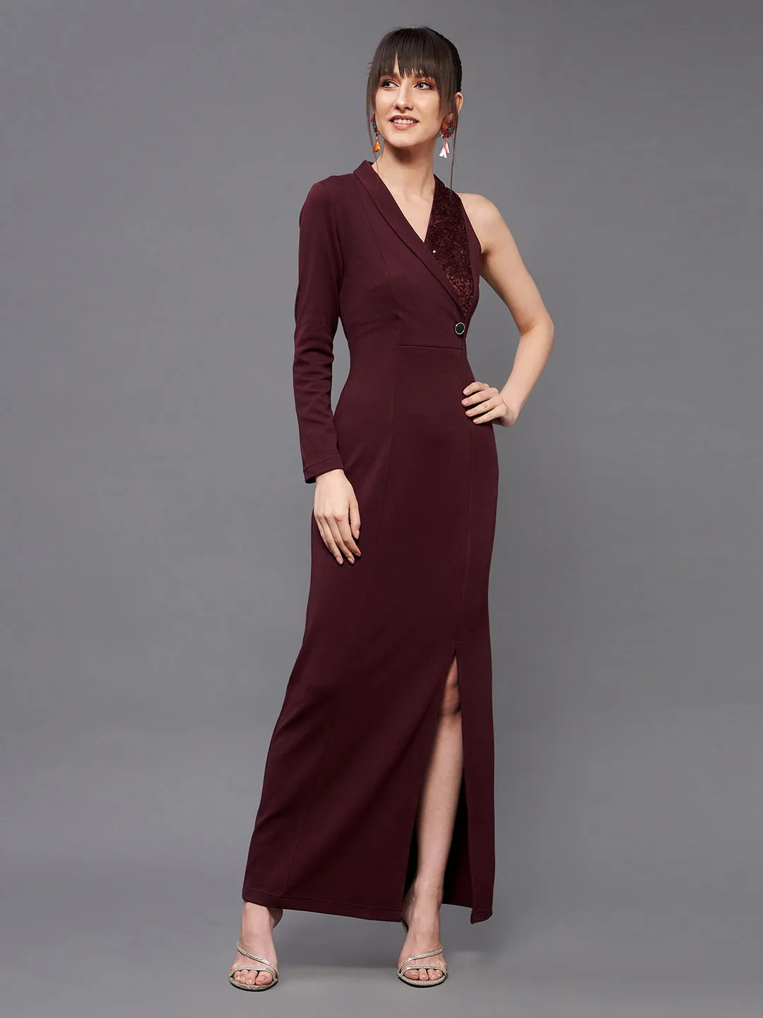 Midnight Elegance One-Shoulder Dress