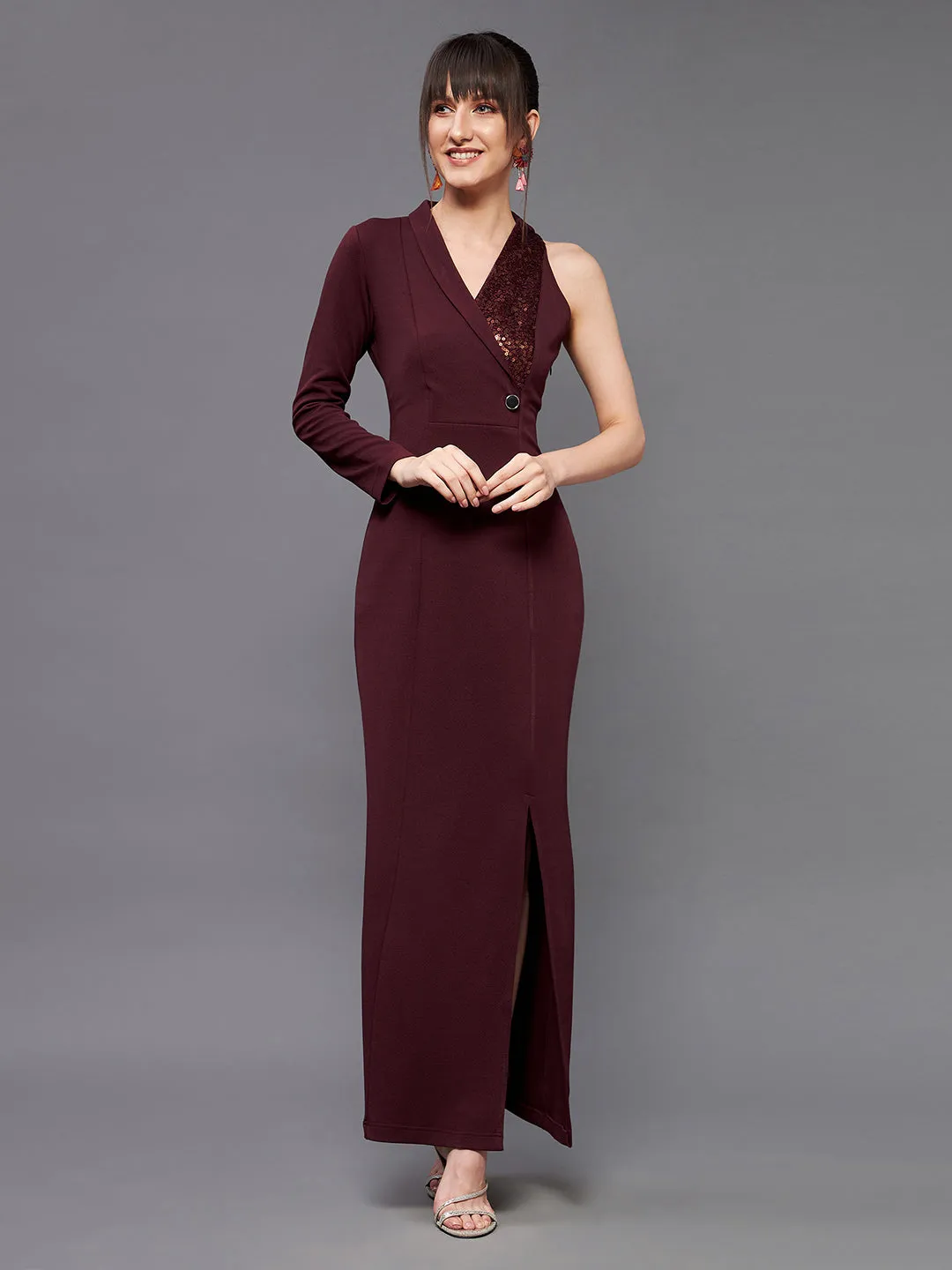 Midnight Elegance One-Shoulder Dress