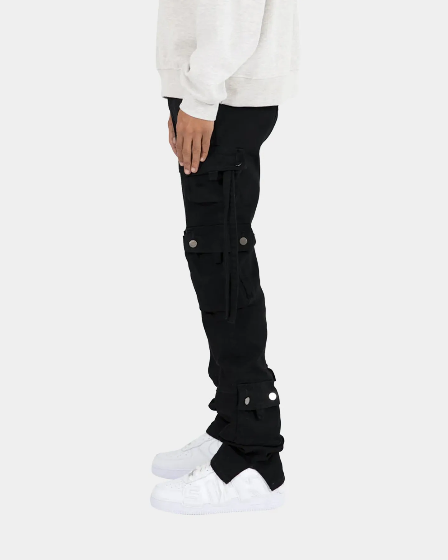 MNML D152 Strapped Cargo Denim Jeans Black