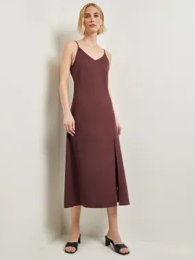 Modern Fit A-Line Crepe de Chine Slip Maxi Dress