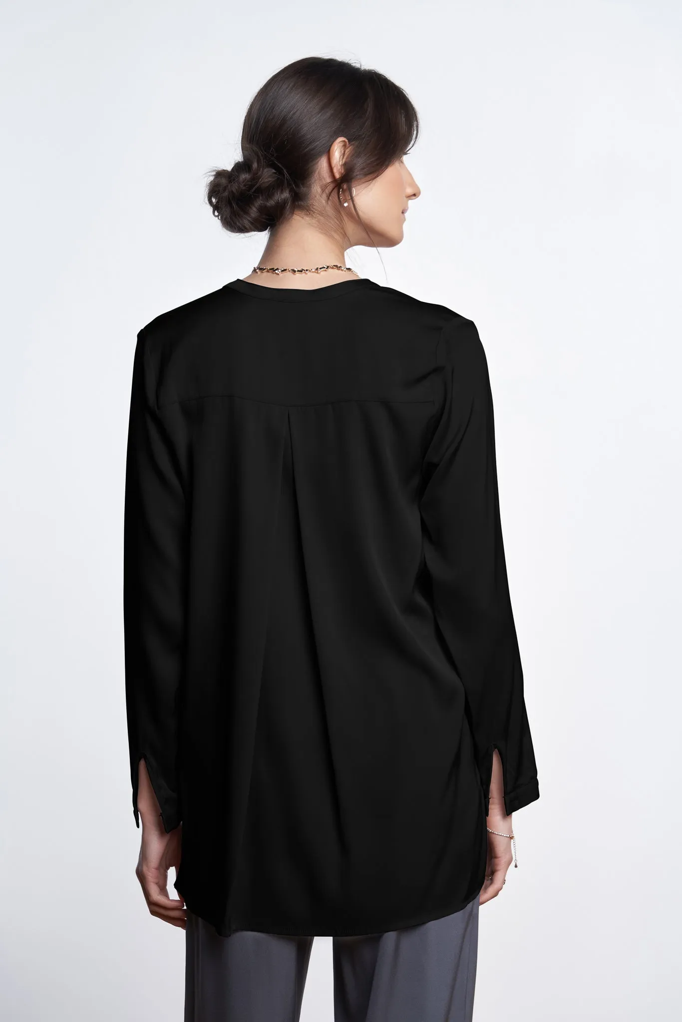 Montenegro Silk Tunic- Noir