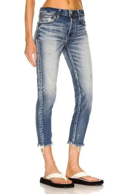 Moussy Mv Merry Tapered Jeans in Mid Blue