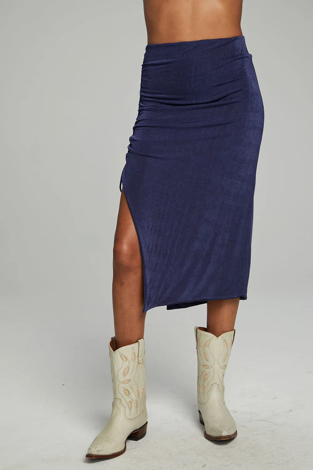 Mullen Midi Skirt - Dark Denim