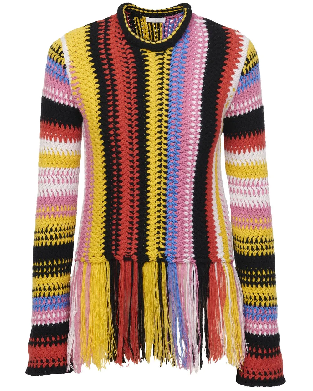 Multicolor Fringe Knit Top