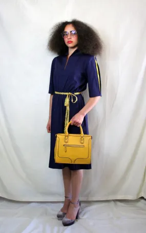 Navy Vintage Utility Dress