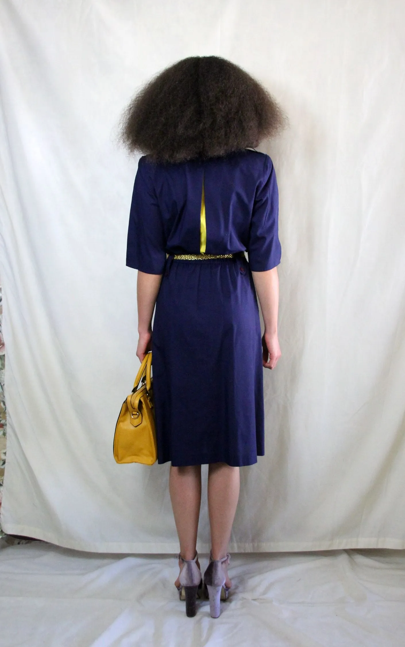 Navy Vintage Utility Dress