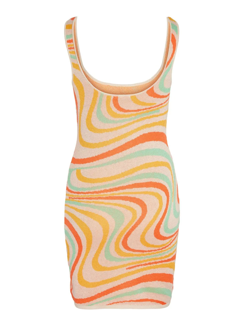 Noisy May Knit Dress in Multi Swirl