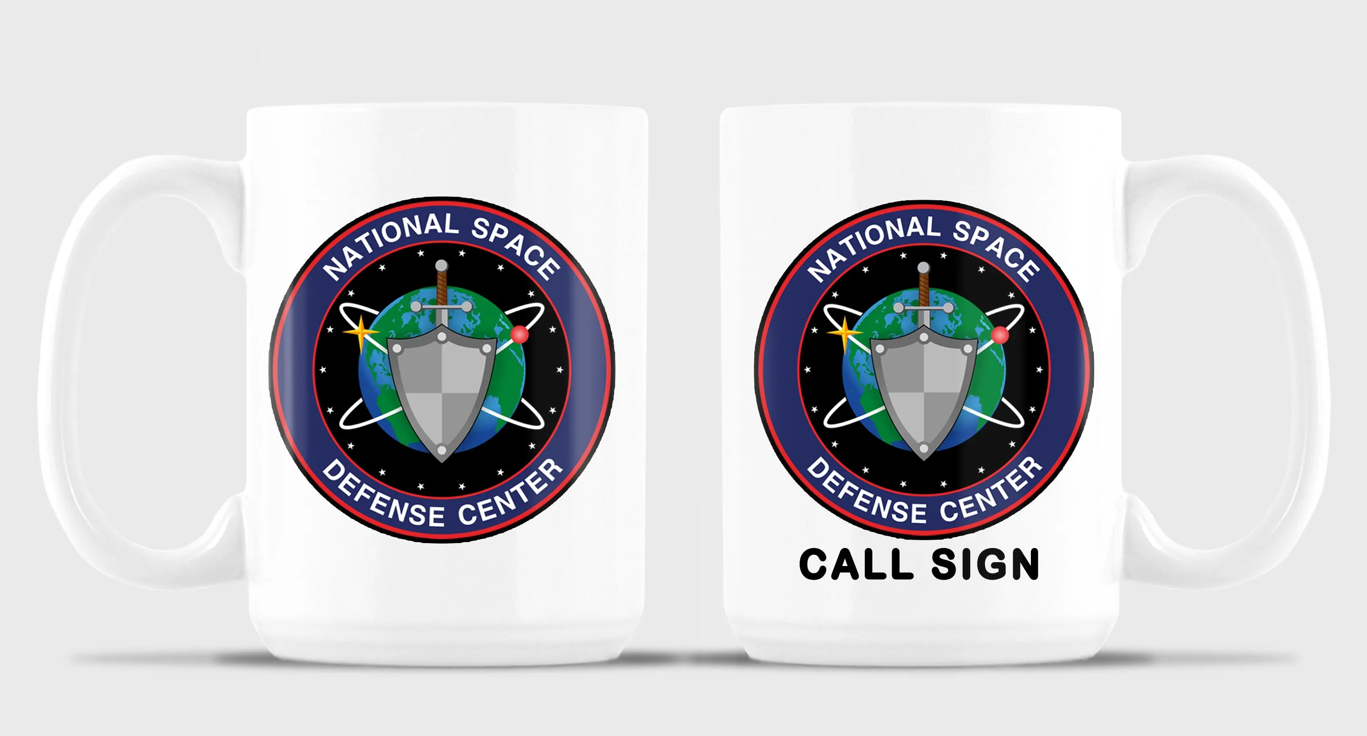 NSDC 15 oz Coffee Mug- All White or White with Black Trim.