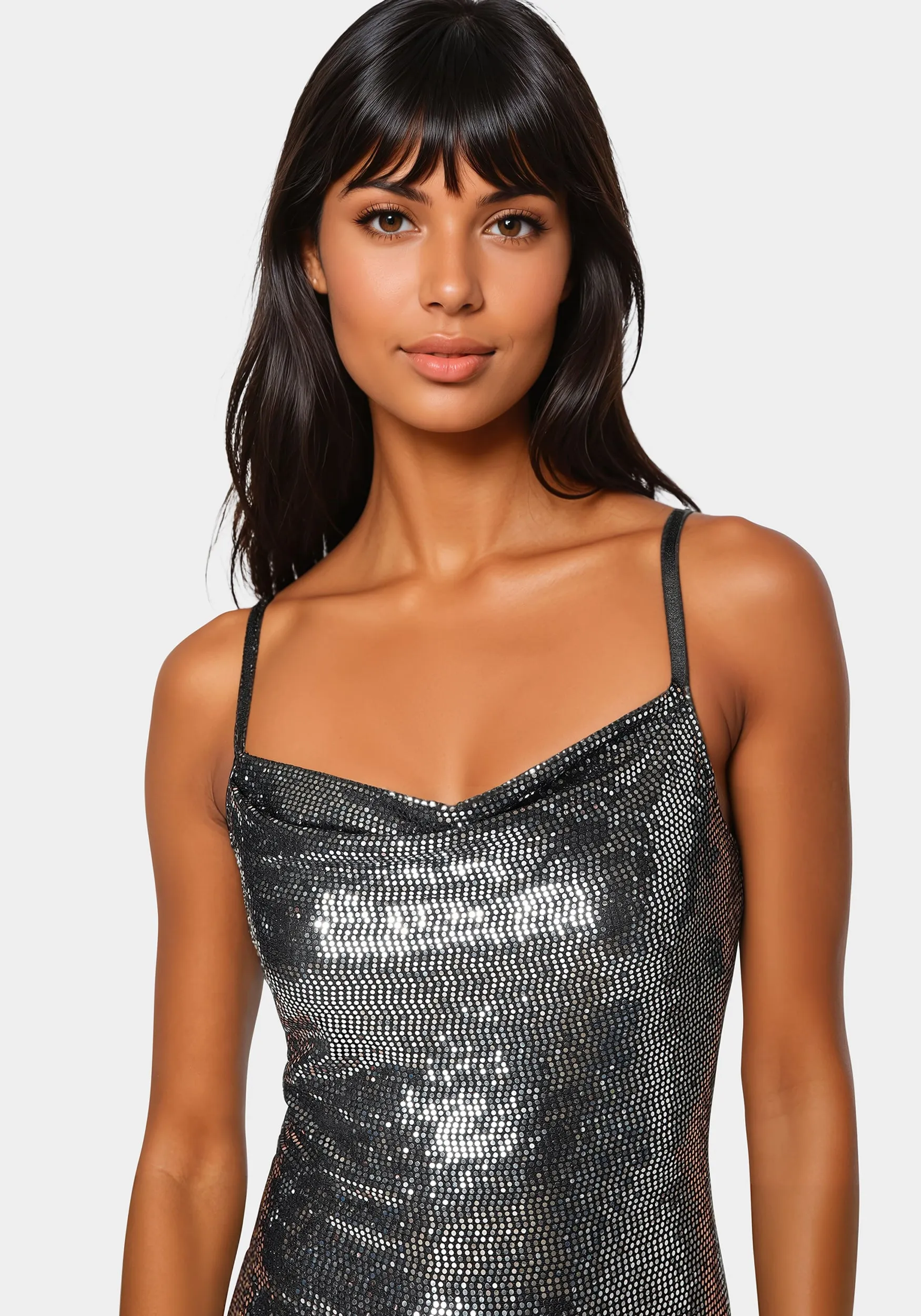 Ombre Sequin Maxi Slip Dress