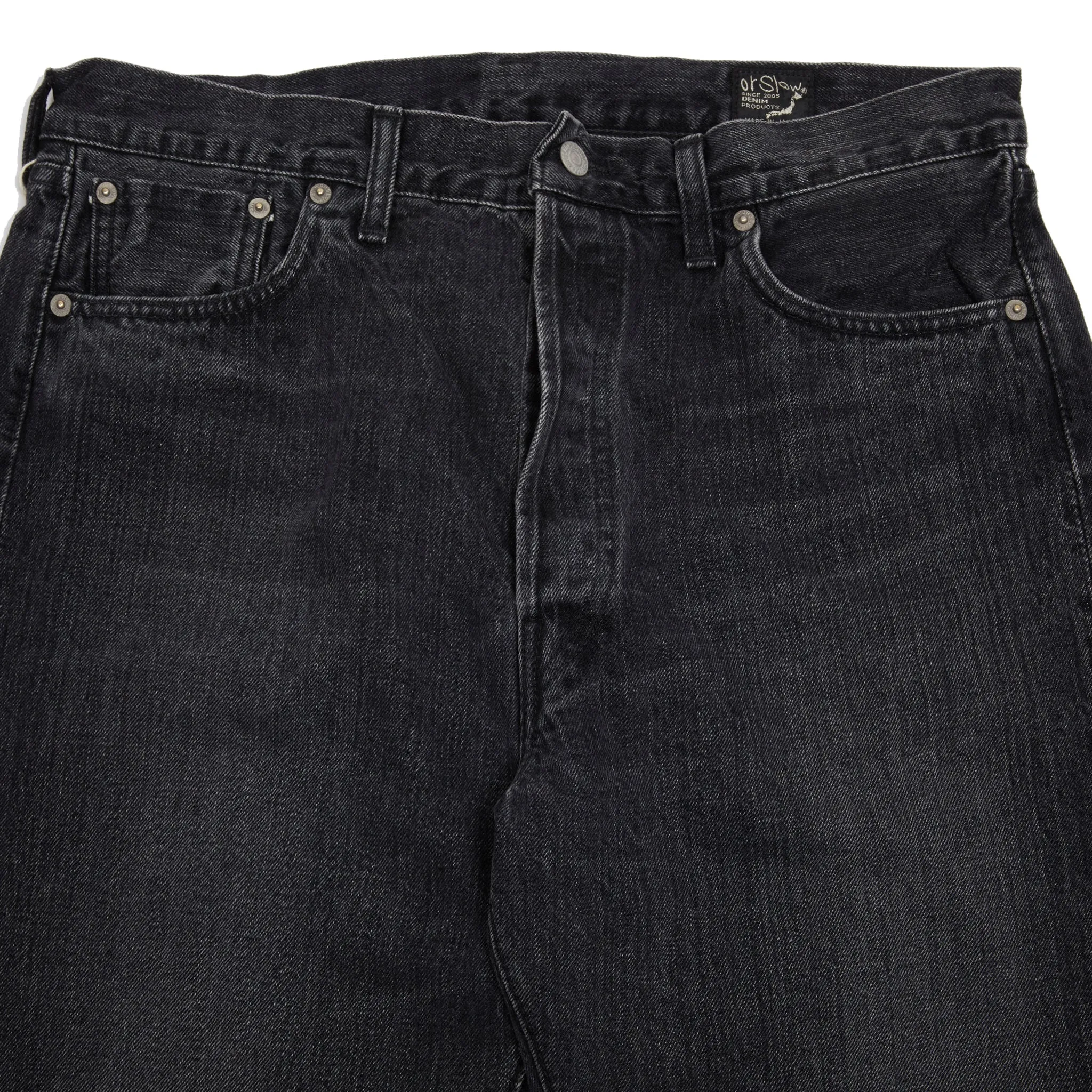 Orslow 105 Jeans Black Denim Stone Wash