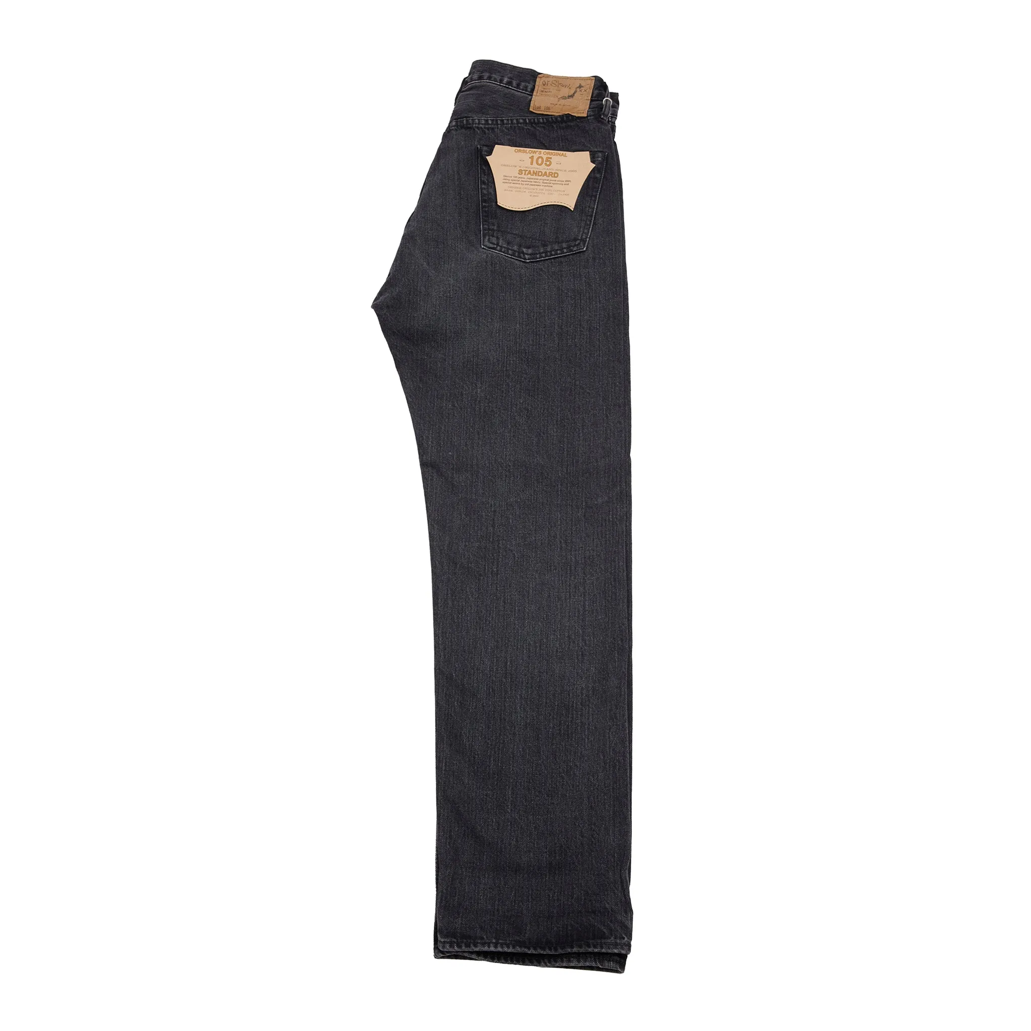 Orslow 105 Jeans Black Denim Stone Wash