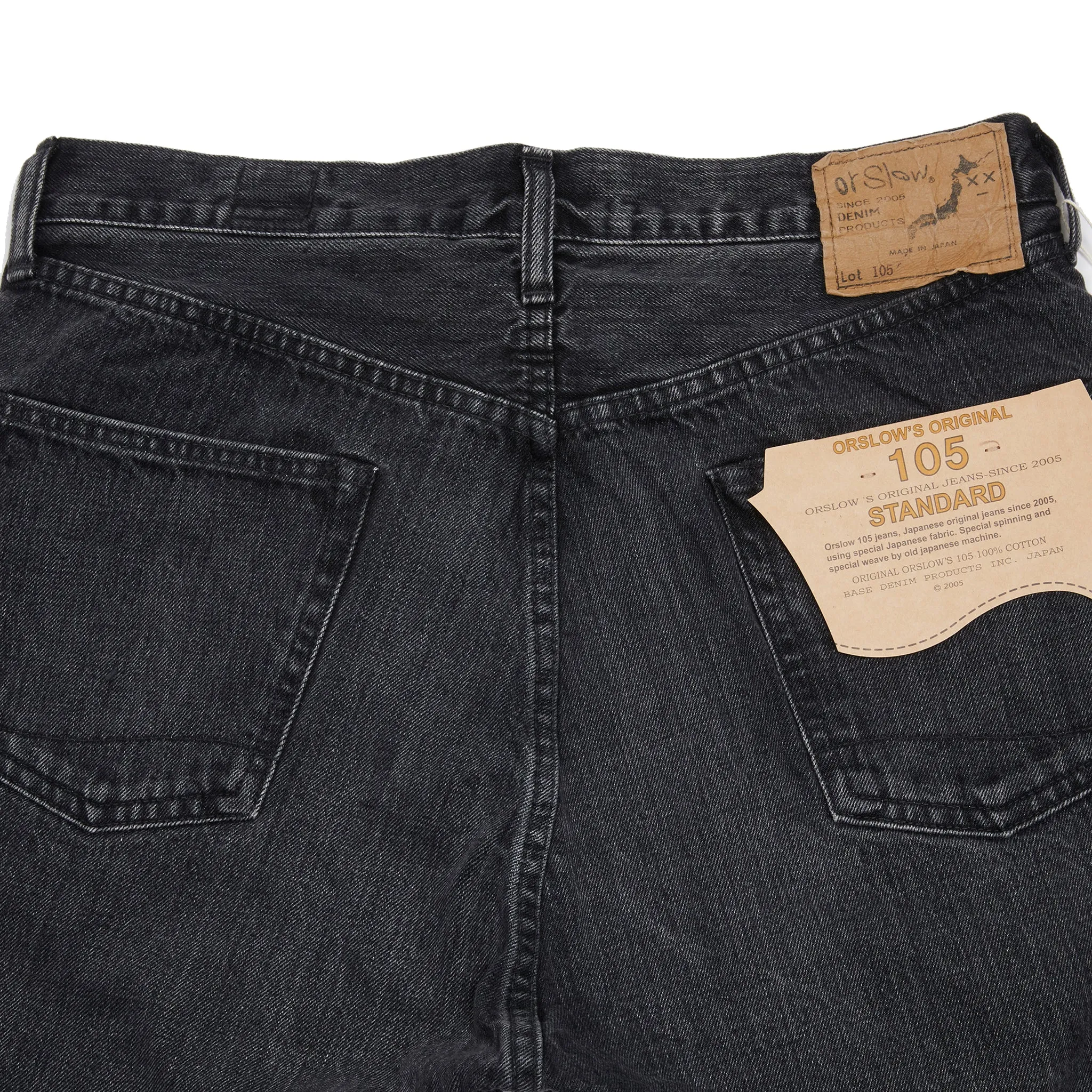 Orslow 105 Jeans Black Denim Stone Wash